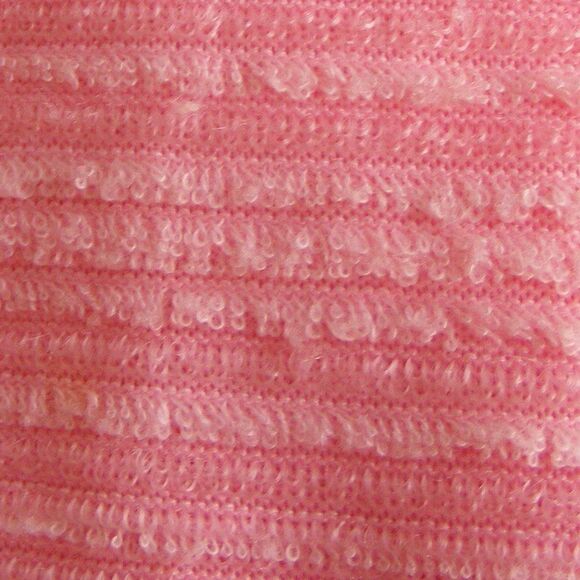 Elaine Reynolds Top, VINTAGE M/S, Pink Textured Terry, Short sleeve, V-neck - Picture 6 of 12